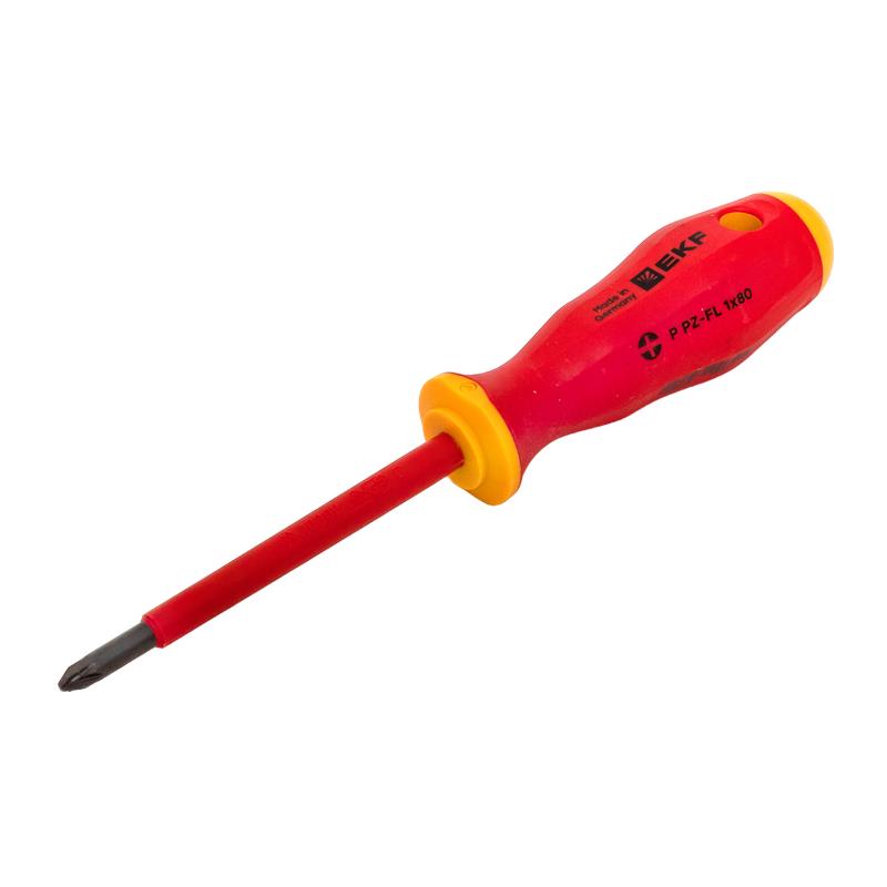 Отвертка Professional PZ-FL1х80 мм VDE 1000В |pz-fl-1-80-pro-in|EKF — миниатюра 7