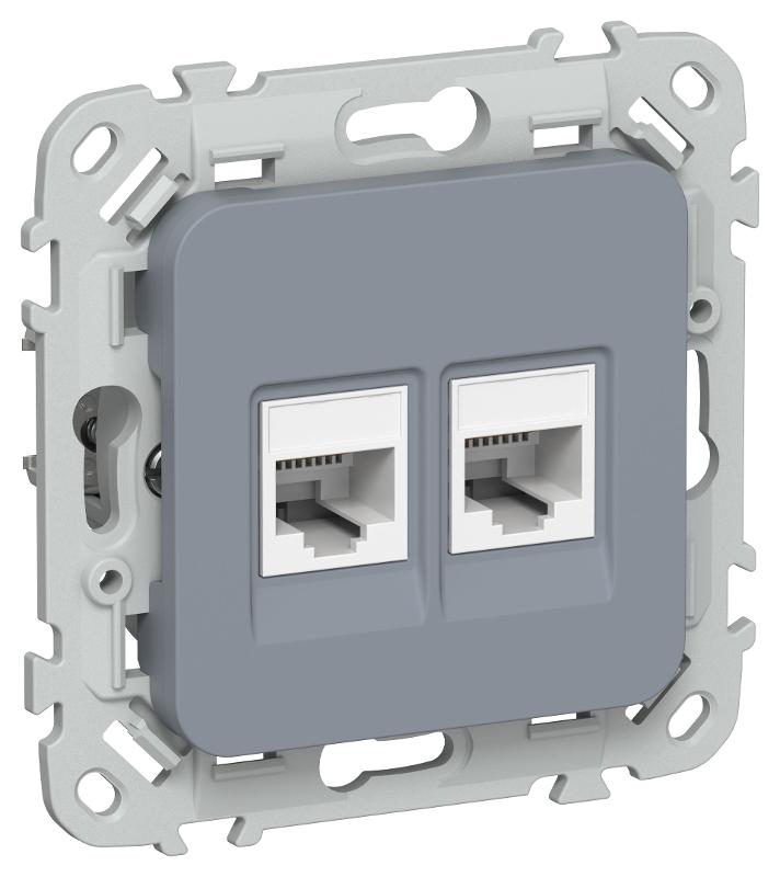FLITE Розетка 2-ая компьютерная RJ45 кат.5Е UTP РК5е-2-0-ФлМ маренго | FI-K22-1-K35 | IEK — IEK (ИЭК)