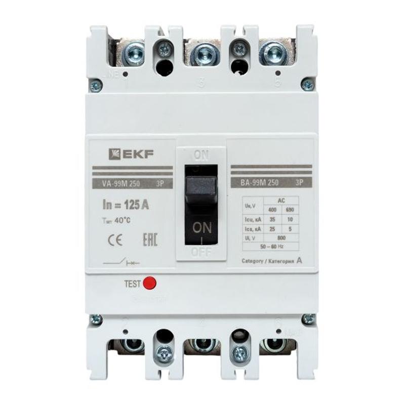 Выключатель автоматический ВА-99М 250/125А 3P 35кА EKF Basic | mccb99-250-125m | EKF — миниатюра 10