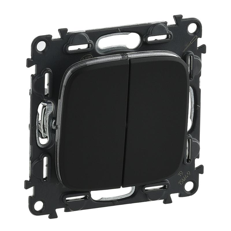 Valena ALLURE DIY Антрацит Переключатель 2-клавишный 10А 250В | 752918 | Legrand — Legrand