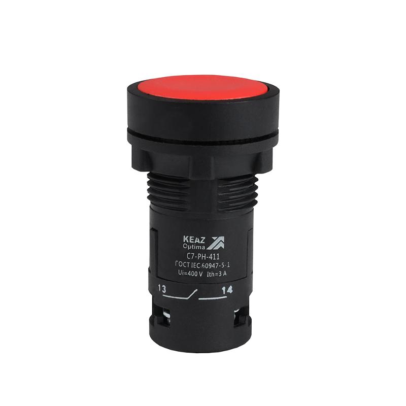 Кнопка с фиксацией OptiSignal Compact D22 C7-PH-411 красная 1НО+1НЗ XB7NH45 | 362075 | КЭАЗ — КЭАЗ (Курский электроаппаратный завод)