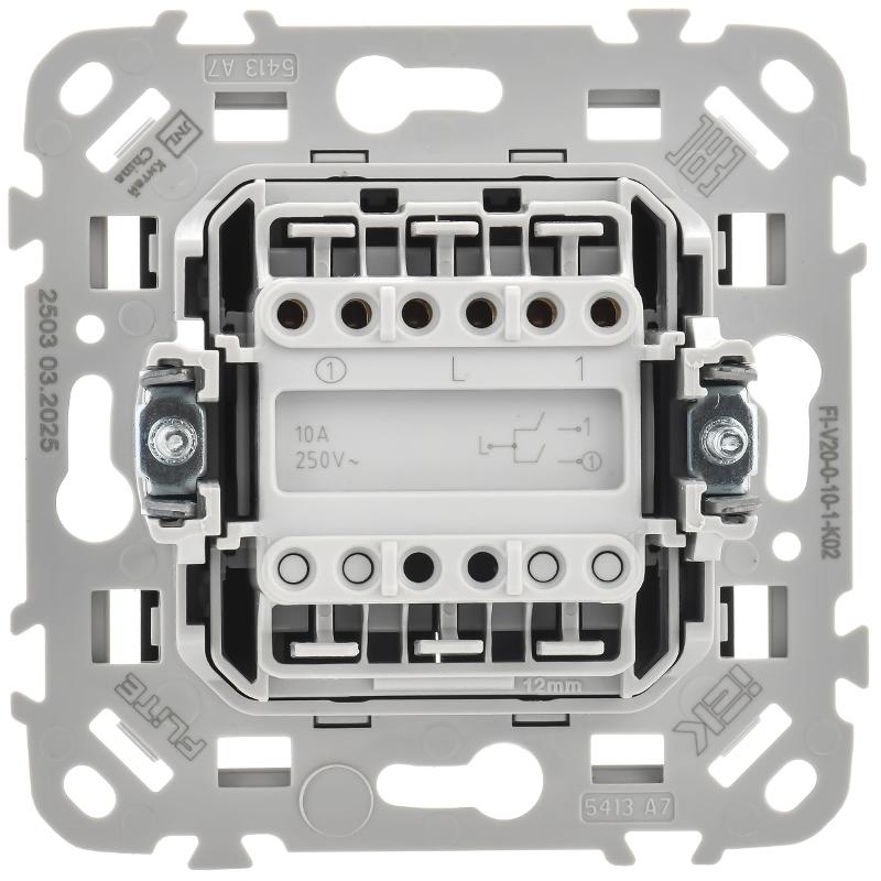 FLITE Выключатель 2-клавишный 10А ВС12-1-0-ФлЧ черный | FI-V20-0-10-1-K02 | IEK — миниатюра 3