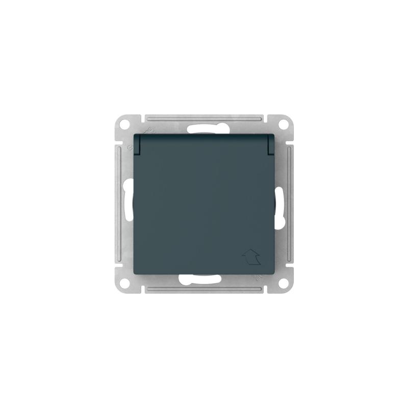 AtlasDesign Изумруд Розетка с заземлением со шторками с крышкой, 16А, IP20, механизм, быстрозажимные клеммы | ATN000846S | SE — миниатюра 7