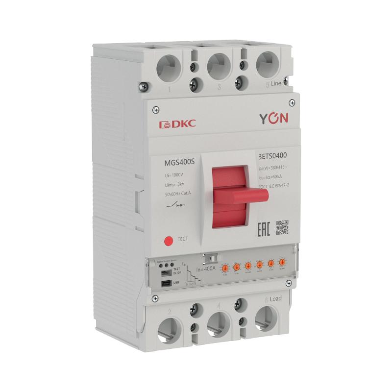 Авт. выкл. YON MGS400S 3P 160-400A 60kA с электронным расцепителем ETS | MGS400S-3ETS0400 | DKC — миниатюра 1
