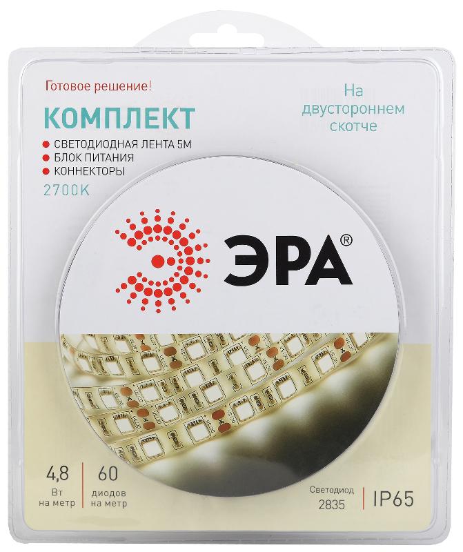 Комплект светодиодной ленты 2835kit-4,8-60-12-IP65-2700-5m | Б0043064 | ЭРА — миниатюра 1