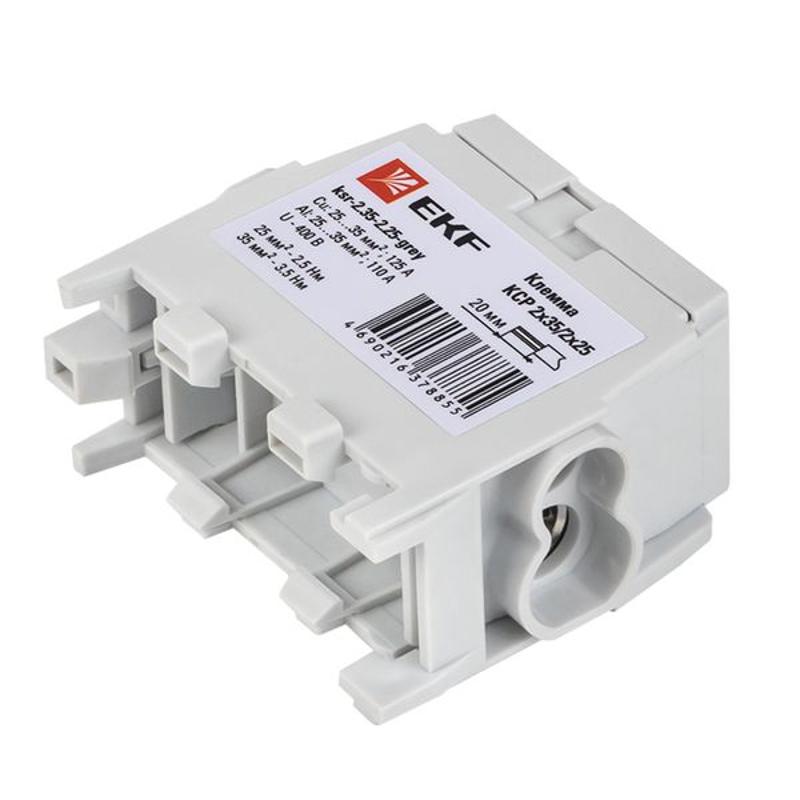 Клемма распределительная КСР с двойным винтом 2x35/2x25 серая PROxima | ksr-2.35-2.25-grey | EKF — миниатюра 17