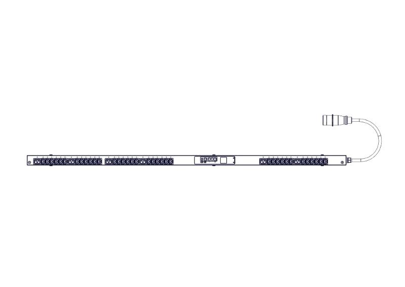 БРП Uniprom, управляемый, 0U, 400В, 3Ф, 16A, 36xC13 6xC19, 3м кабель, IEC309 | UP8981 | SE — Systeme Electric