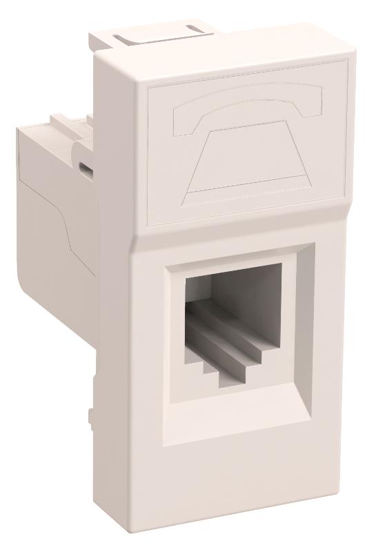 Розетка телефонная RJ-11 кат.3, 1 модуль. РКФ-10-00-П | CKK-40D-RT1-K01 | IEK — IEK (ИЭК)
