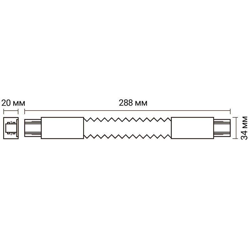 Коннектор для шинопровода осветительного гибкий белый PTR CF-WH | .5014749 | Jazzway — миниатюра 2