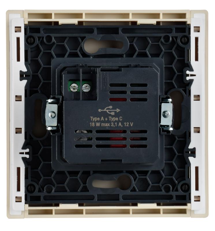 FORTE&PIANO Розетка USB A+C 18Вт FP451 ваниль | FP-U22-018-K10 | IEK — миниатюра 3