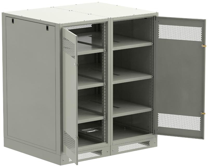 ITK LINEA B Шкаф (пустой) 1350х1200мм дверь двуст. мет. сер. | LB35-13H29-2M | ITK — фото 1 | Sento