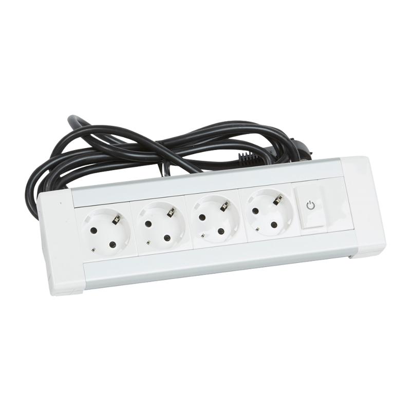 Настольный блок - 4x2К+3 + 1 выключатель с подсветкой - со шнуром | 653560 | Legrand — Legrand