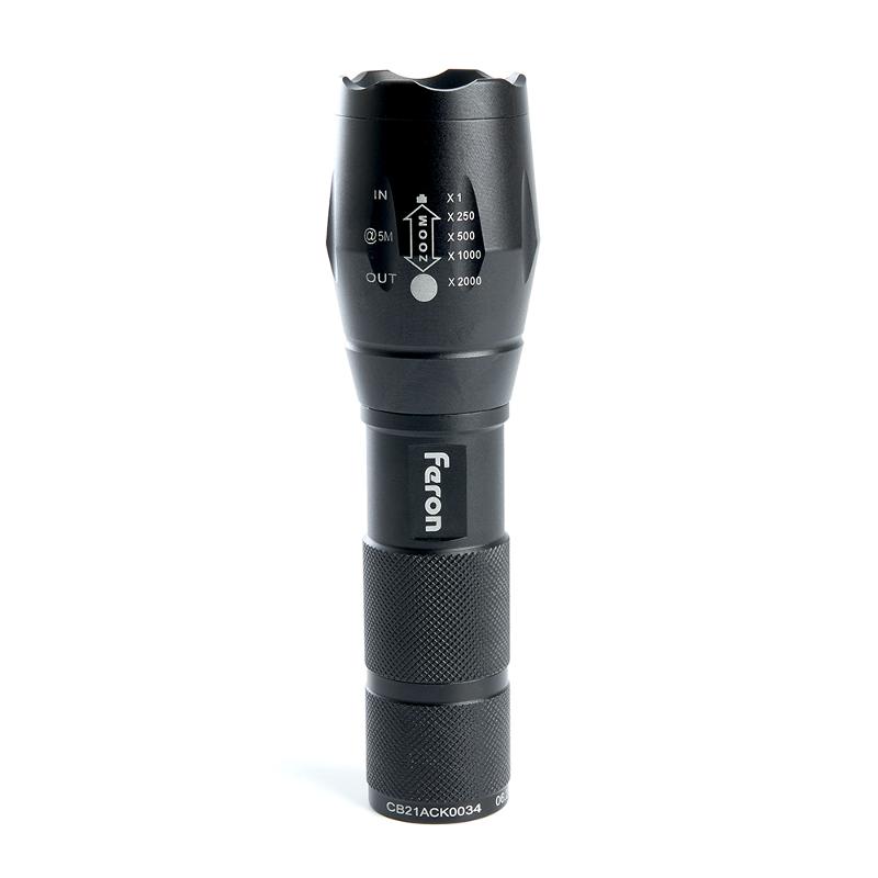 Фонарь светодиодный переносной аккумуляторный USB ZOOM, TH2400 | 41682 | FERON — миниатюра 5