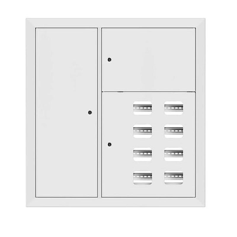 Щит этажный 8 кв. RAL9003 со слаботочным отсеком слева (1000х950х150) | mb29-v-8z-ral9003 | EKF — фото 1 | Sento