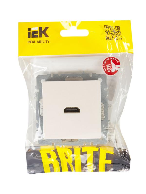 BRITE Розетка HDMI РHDMI-0-БрЖ жемчужный  | BR-H10-K36 | IEK — миниатюра 6