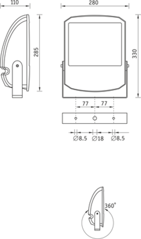 Светильник LEADER UMS HG35 Grey | 1351000880 | Световые Технологии — миниатюра 2
