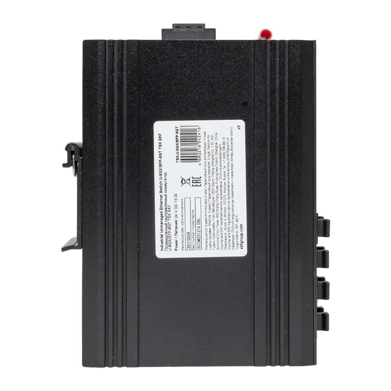 Промышленный неуправляемый коммутатор U-8GX/SFP-8GT, 8 портов 1000Base-X SFP, 8 портов 10/100/1000Base-T(X) RJ45, монтаж на динрейку TSX |TSX-U-8GX/SF — миниатюра 12