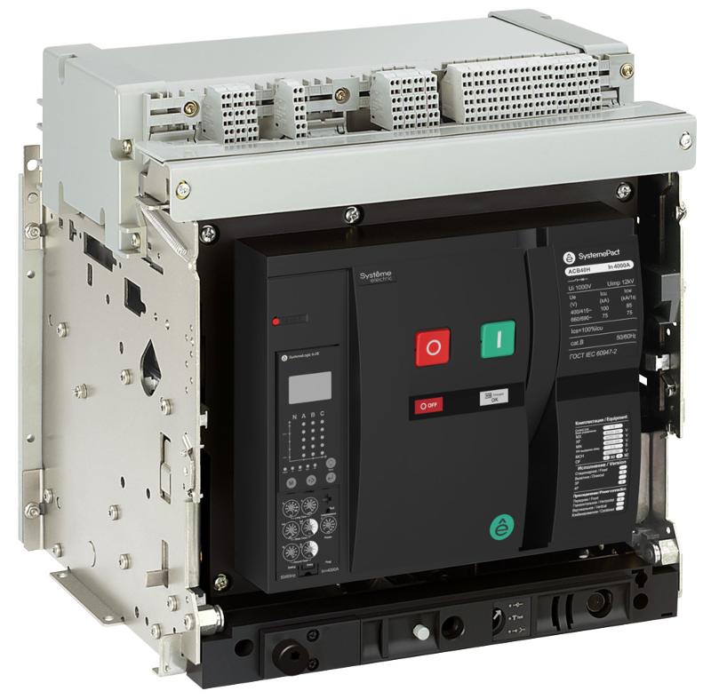 ВОЗДУШНЫЙ АВТ.ВЫКЛ.SYSTEMEPACT ACB 40H 3P 6.0E ВЫК ВП MCH+MX+XF AC230V SDE2 | SPA40H403DVNN58WRU | SE — фото 1 | Sento