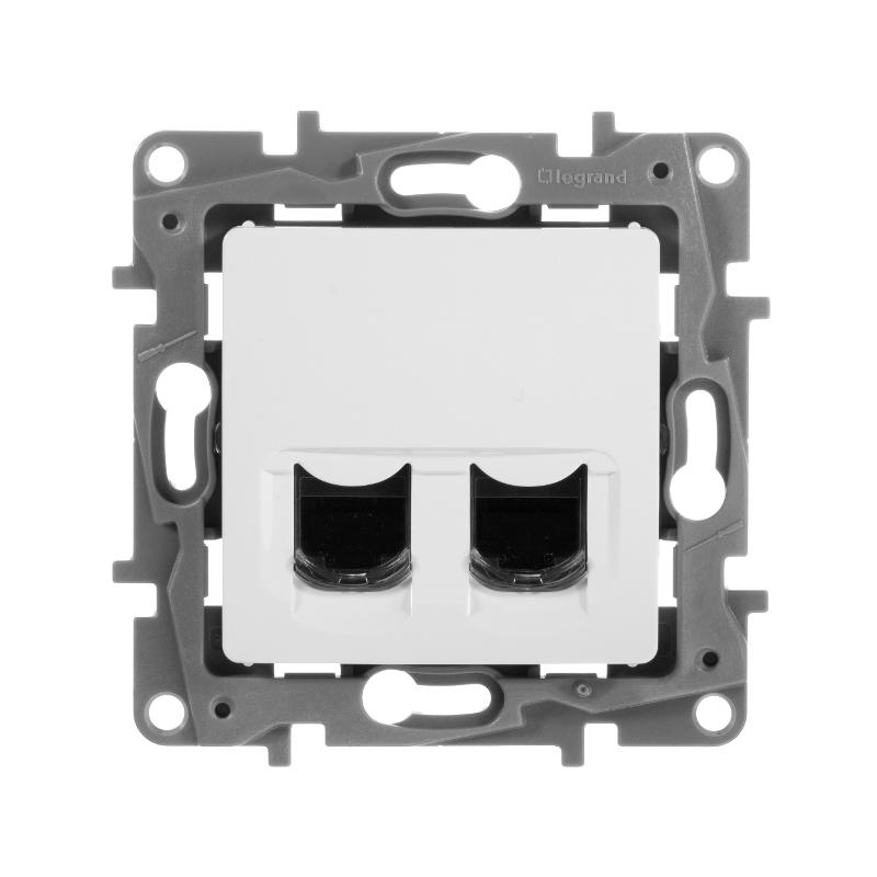 Etika Белый Розетка компьютерная. RJ45 двойная 6 кат. UTP — миниатюра 4