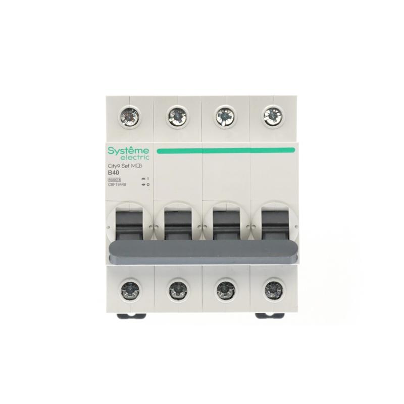 Выключатель автоматический четырёхполюсный 40A B 6kA City9 | C9F16440 |Systeme Electric — миниатюра 3