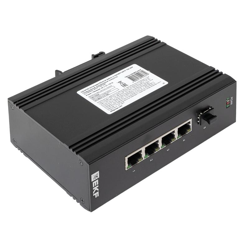 Промышленный неуправляемый коммутатор U-1GX/SFP-4GTP, 1 порт 1000Base-X SFP, 4 порта 10/100/1000Base-T(X) RJ45 c PoE, монтаж на динрейку TSX |TSX-U-1G — миниатюра 8