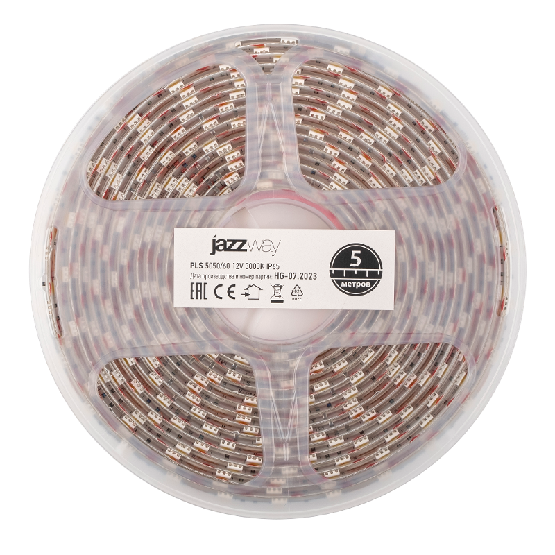Лента светодиодная LED STN 5050/60 14,4Вт 12В 3500К IP65 5м | 1000965 | Jazzway — миниатюра 1