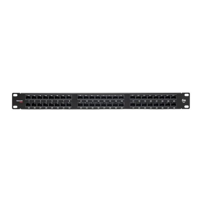 Патч-панель высокой плотности TERACOM PRO 19'' Cat.5E 1U неэкранированная UTP 48 портов RJ-45 Dual IDC с органайзером | TRP-PPNL-5EUTP-C1U48 | EKF — миниатюра 9