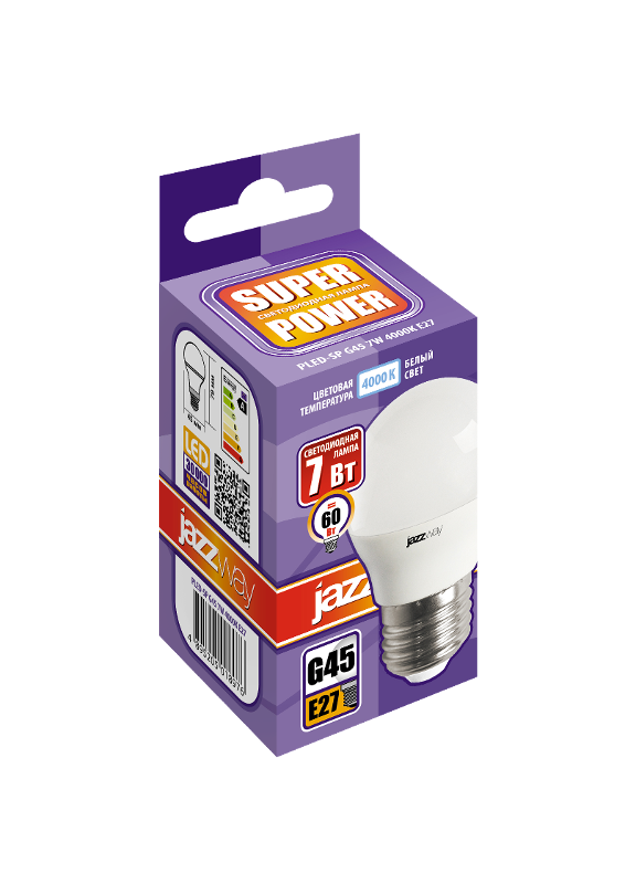 Лампа светодиодная PLED- SP G45 7w E27 4000K 230/50 | .5018976 | Jazzway — миниатюра 2