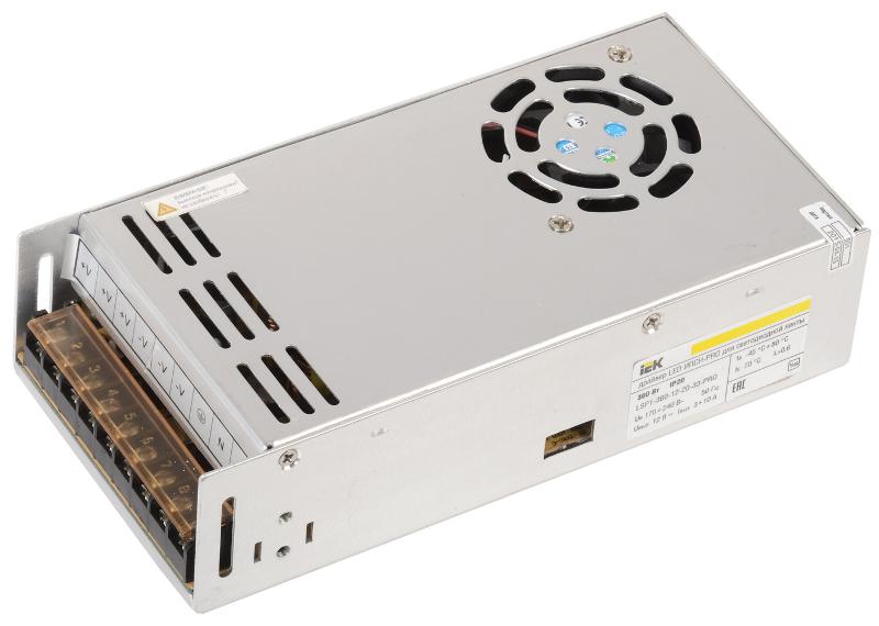 Драйвер для светодиодных лент LED ИПСН-PRO 360Вт 12В IP20 блок-клеммы | LSP1-360-12-20-33-PRO | IEK — IEK (ИЭК)