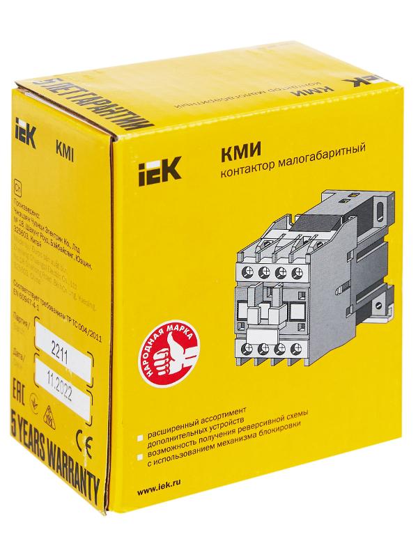 Контактор КМИ-11810 18А 24В/АС3 1НО  | KKM11-018-024-10 | IEK — миниатюра 3