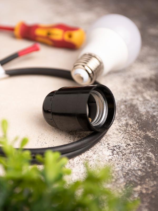 Патрон подвесной карболитовый Е27 черный без наклейки PROxima | LHC-E27-s | EKF — миниатюра 7