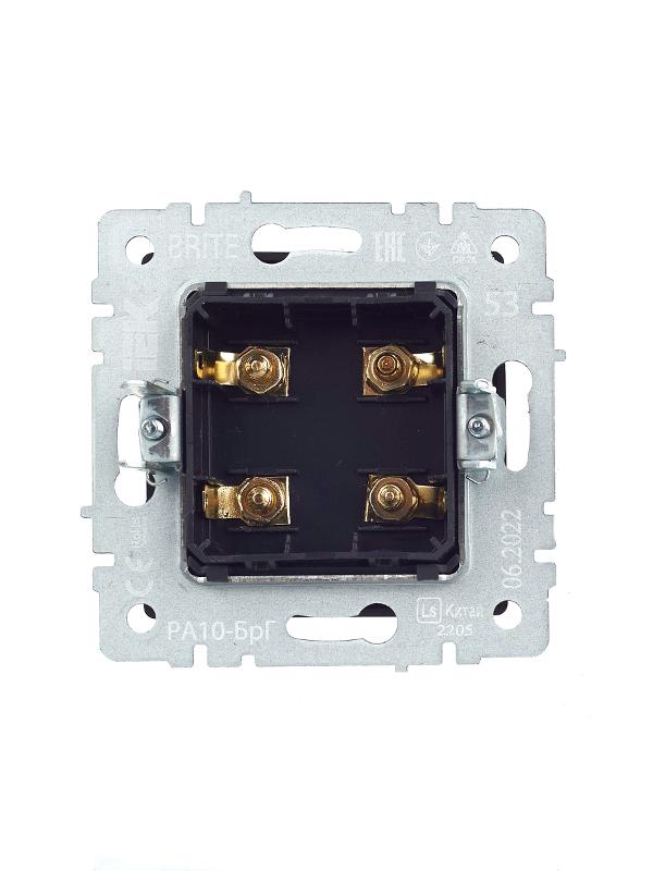 BRITE АудиоРозетка 4-местная РА10-БрГ графит | BR-S40-K53 | IEK — миниатюра 11