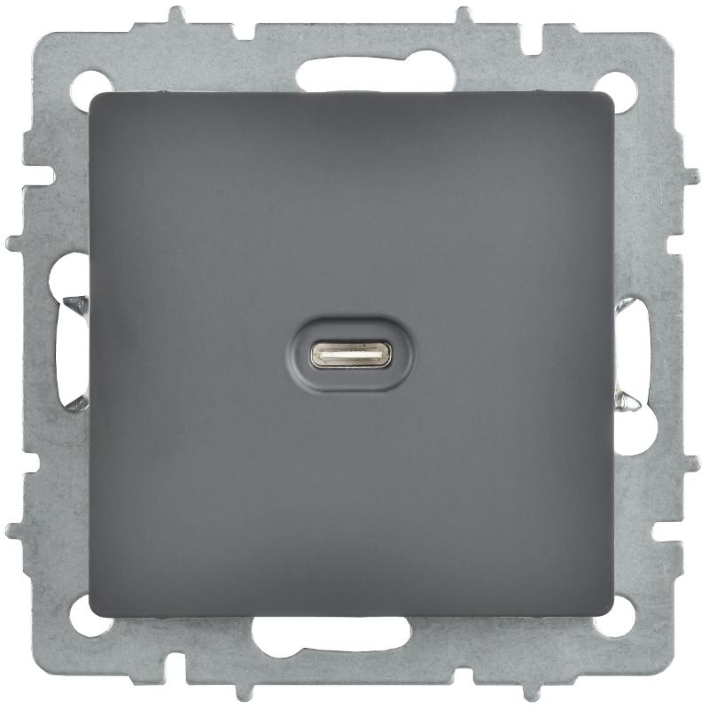 BRITE Роз. USB C 65Вт высокоскор. зар. РЮ12-1-БрГ граф. | BR-U13-065-K53 | IEK — миниатюра 2