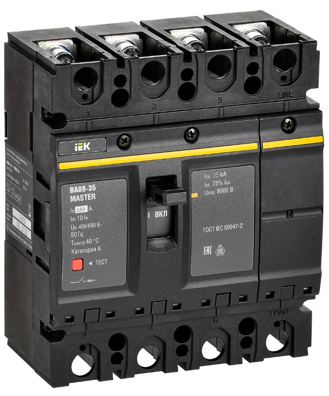 Выкл. авт. ВА88-35 4P 250А 35кА MASTER  | SVA30-4-0250-02 | ИЭК — IEK (ИЭК)