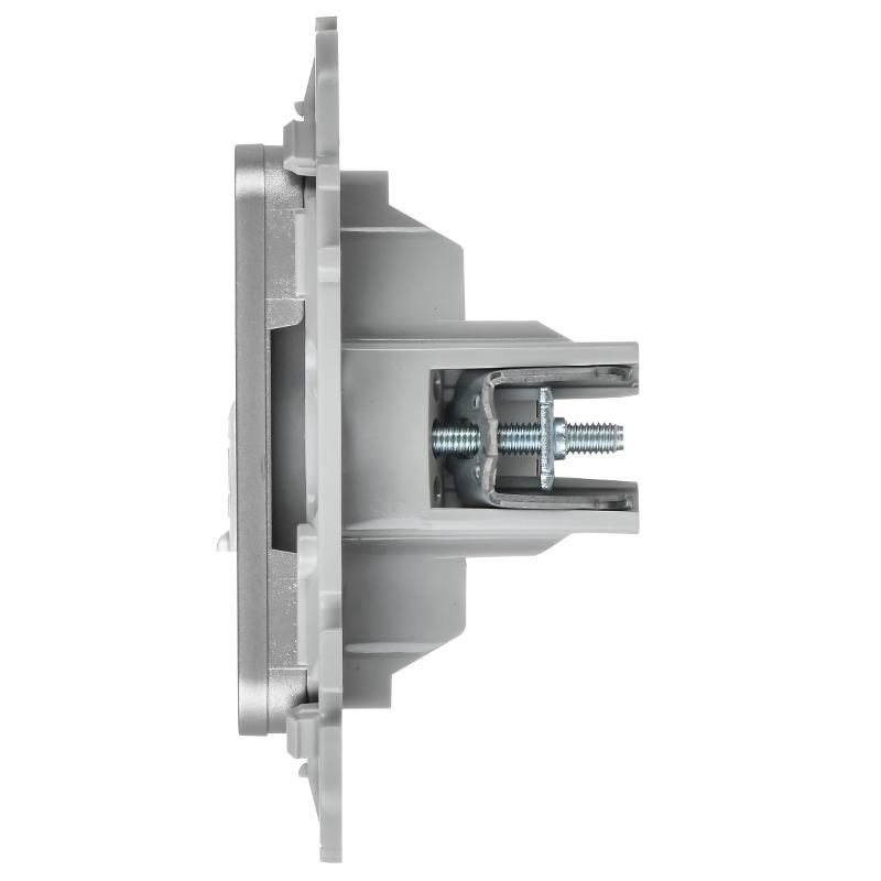 FLITE Розетка 2-ая RJ45/TV кат.5Е UTP РКТВ5е-2-0-ФлА алюминий | FI-AK22-1-K47 | IEK — миниатюра 5