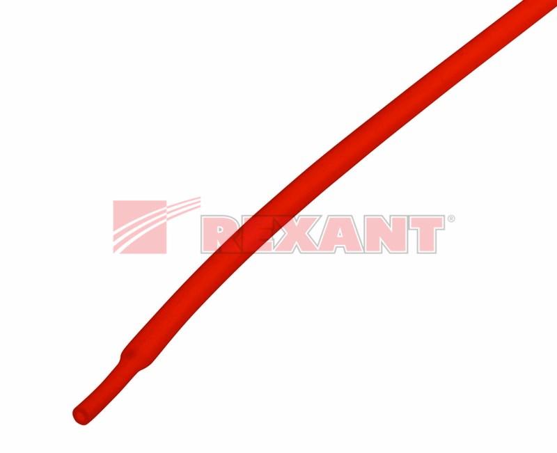 Термоусадочная трубка 1,5/0,75 мм, красная, упаковка 50 шт. по 1 м | 20-1504 | REXANT — миниатюра 2