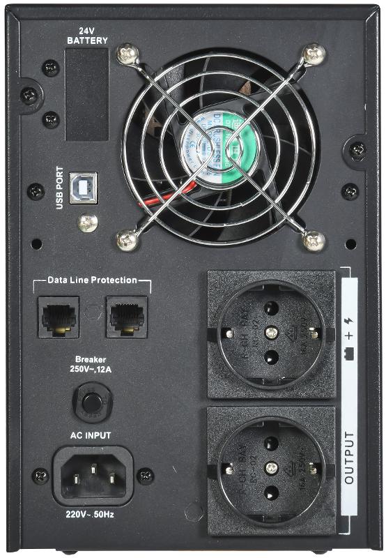ITK ELECTRA LT ИБП 1,5кВА/1,2кВт без АКБ USB Schuko | ELT-1500VA-1-L-S | ITK — миниатюра 4