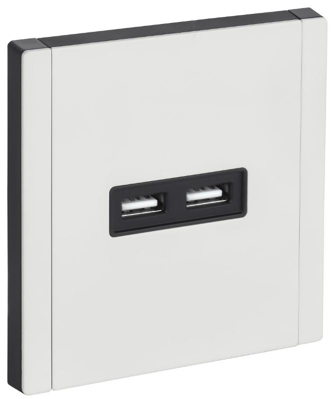 FORTE&PIANO Розетка USB A+A 3,1А FP249M белый | FP-U21-D31-M-K01 | IEK — миниатюра 1