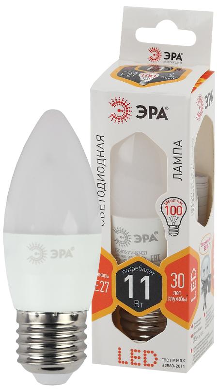 Лампа светодиодная LED B35-11W-827-E27 | Б0032981 | ЭРА — миниатюра 1