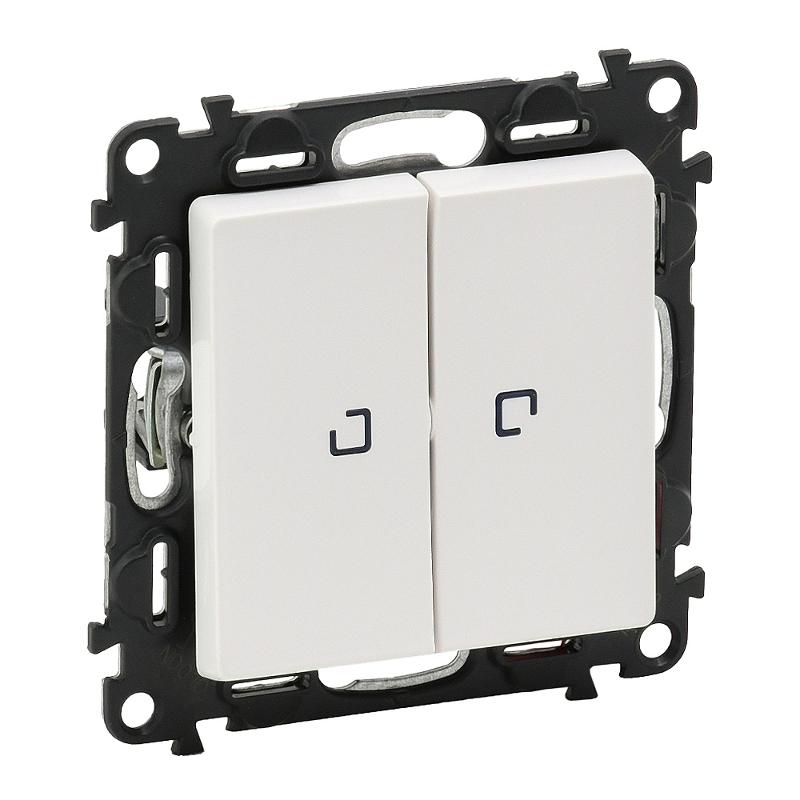 Valena LIFE DIY Белый Выключатель 2-клавишный с подсветкой 10А 250В | 752428 | Legrand — Legrand