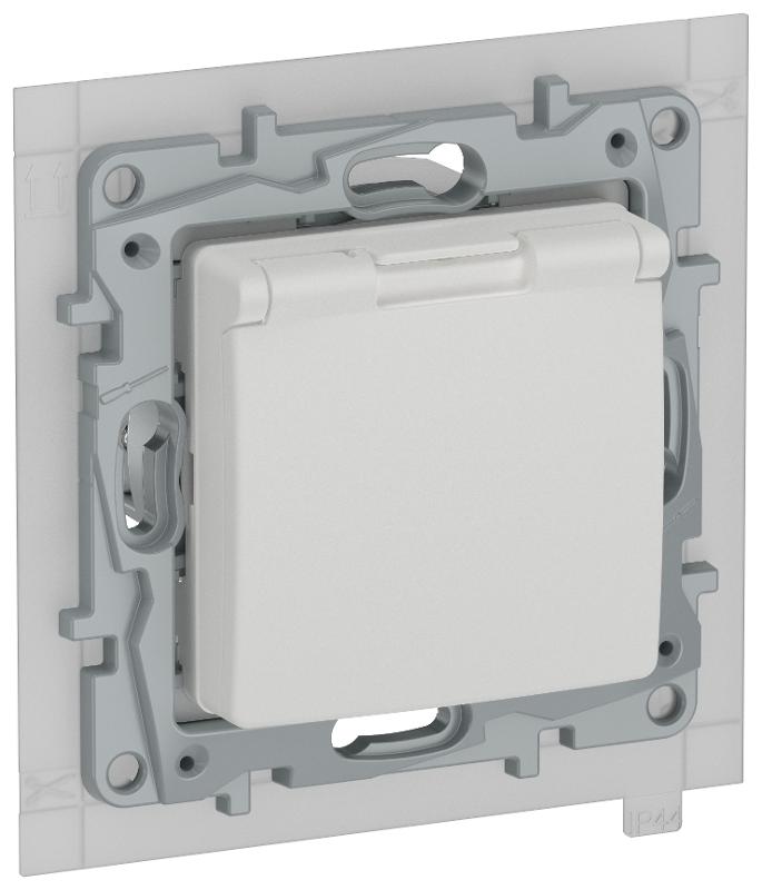 IEKETIKA Роз. с з/к/ш с кр. 16А IP44 6710261 молочн. | 6710261 | IEK — IEK (ИЭК)