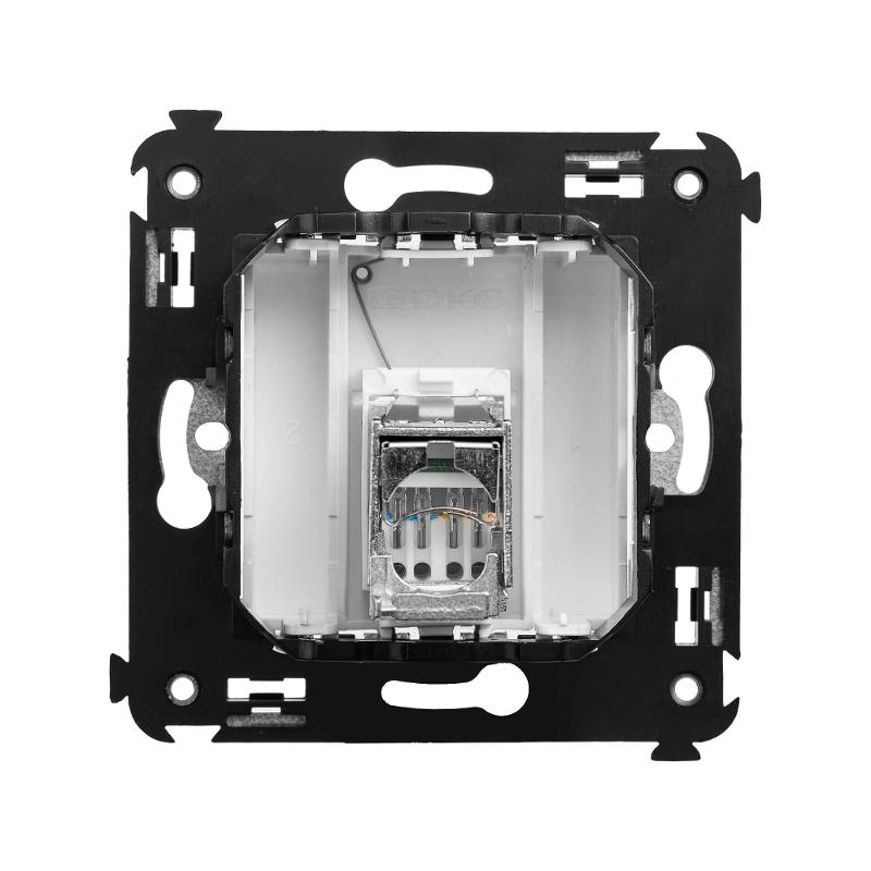 Компьютерная розетка RJ-45 в стену, кат.6 одинарная экранированная, "Avanti", "Белое облако" | 4400393 | DKC — миниатюра 6
