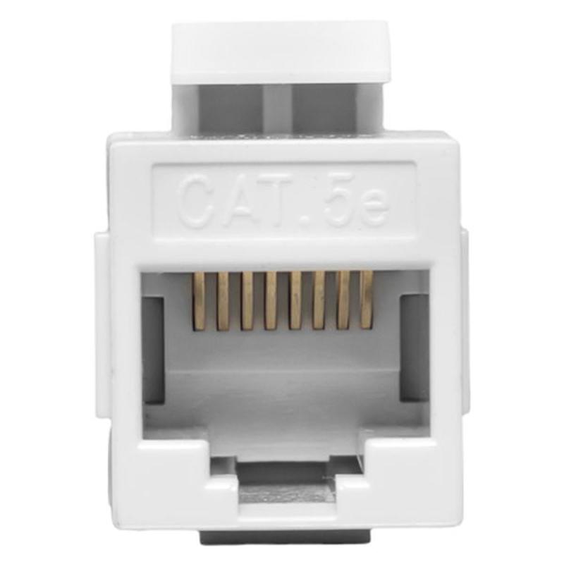 Адаптер проходной TERACOM Cat.5E неэкранированный RJ45-RJ45 тип Keystone белый | TRC-INLC-KSTN-5EUTP-WH | EKF — EKF