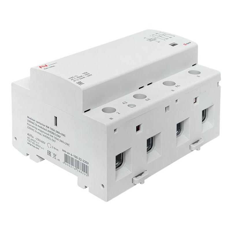 Контактор модульный КМ 100А 2NO+2NC 230VAC (6 мод.) AVERES | km-av-6-100-22-230V | EKF — миниатюра 9