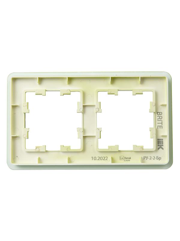 BRITE Рамка 2-ая РУ-2-2-Бр стекло эко грин RE | BR-M22-G-41-K06 | IEK — миниатюра 3