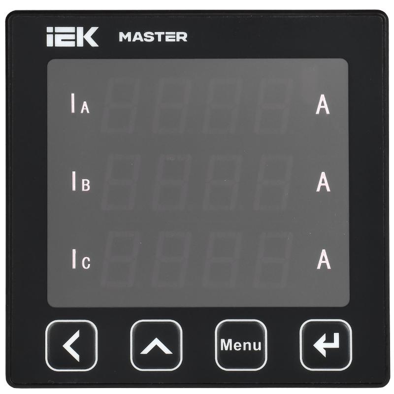 Амперметр цифр. щит. 3-ф. RS-485 96х96 LED MASTER | MI-DA21-6-3-1-LED | IEK — миниатюра 2