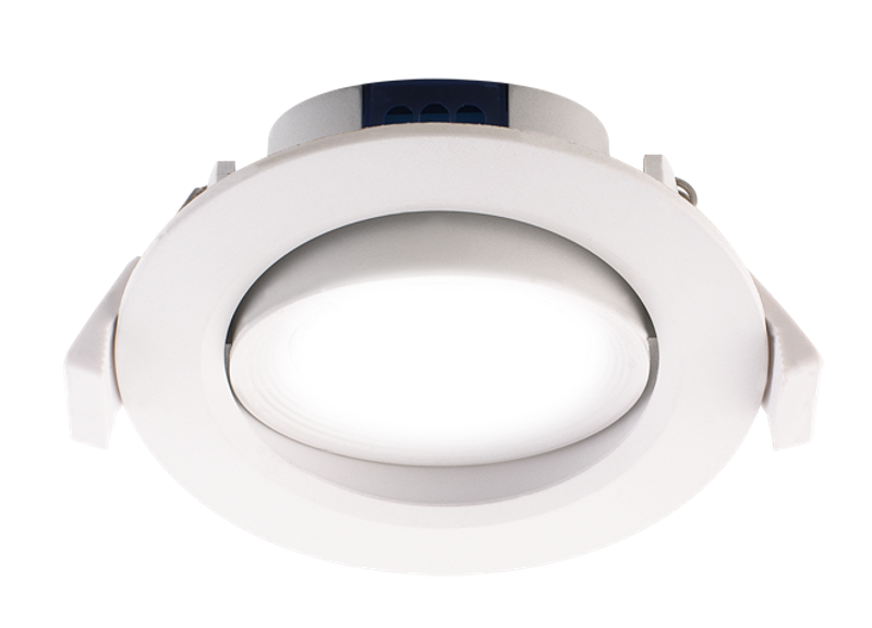 Светильник светодиодный Downlight встраиваемый поворотный PSP-R 9044 7W White 3000K 38° круг/поворот IP40 белый | .5022836 | Jazzway — миниатюра 2