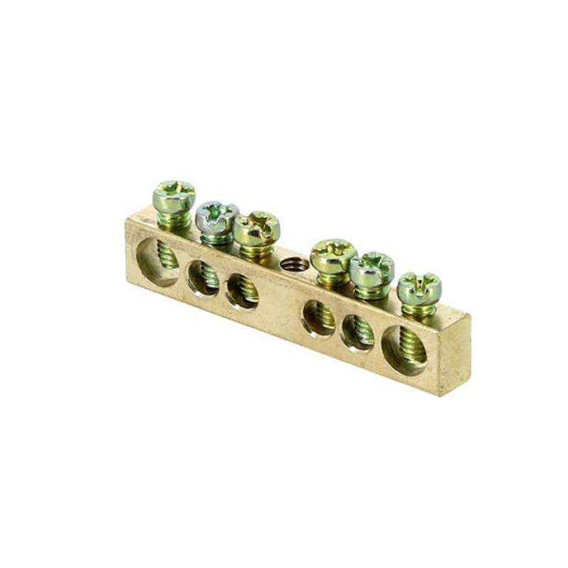 Шина "0" PE 63.06 (латунь) EKF PROxima | sn0-63-06 | EKF — EKF