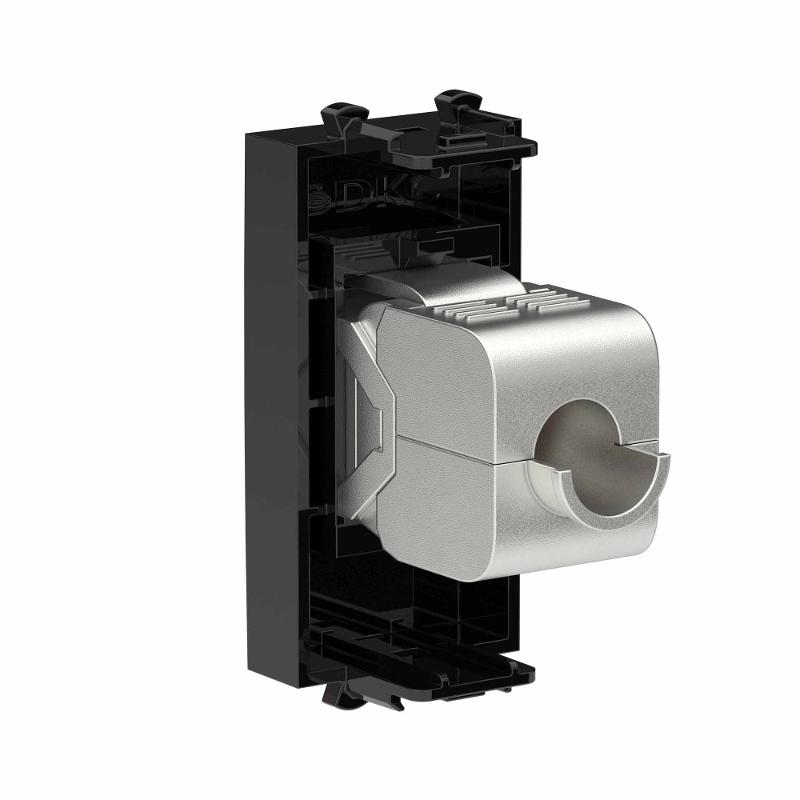 Компьютерная розетка RJ-45 без шторки модульная, кат.6А экранированная, "Avanti", "Черный квадрат", 1 модуль | 4402771 | DKC — миниатюра 3