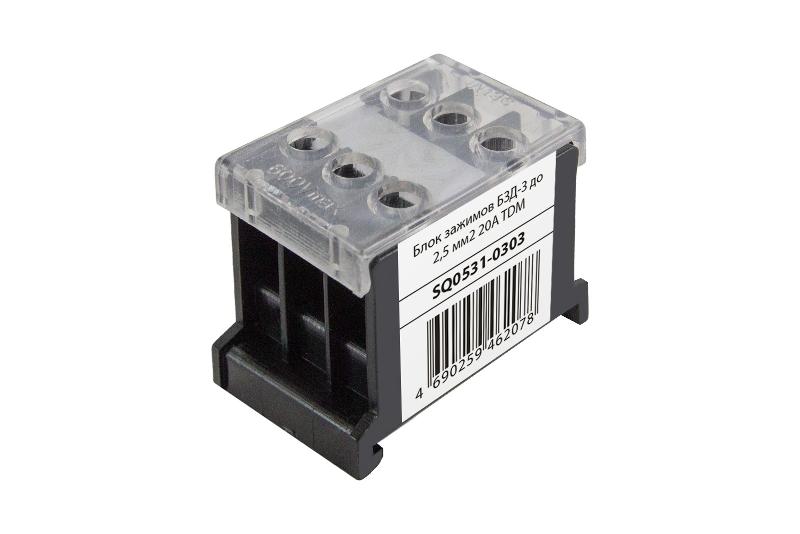 Блок зажимов БЗД-3 до 2,5 мм2 20A | SQ0531-0303 | TDM — TDM ELECTRIC